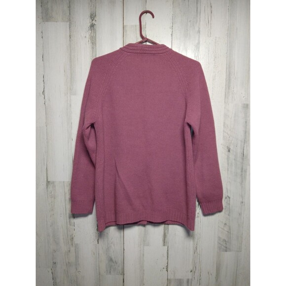 Carnival Women’s XL Pink Lambswool Cardigan Sweater Cottagecore  Floral - Picture 5 of 7